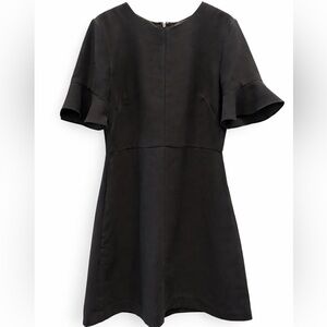 Banana Republic Black Flutter Sleeve Fit & Flare Short Sleeved Dress Size 6